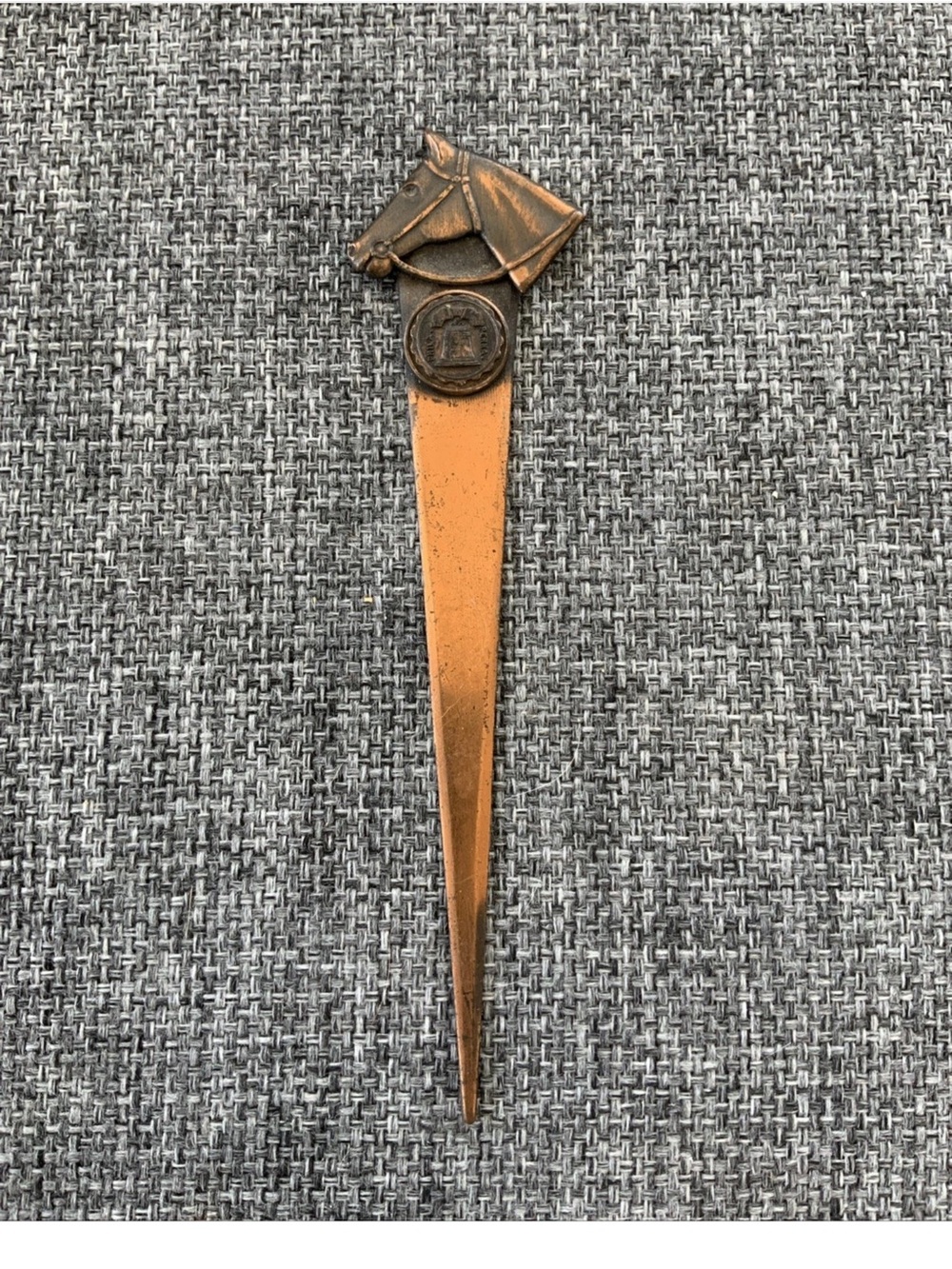 Vintage Copper Horse Letter Opener - Philadelphia